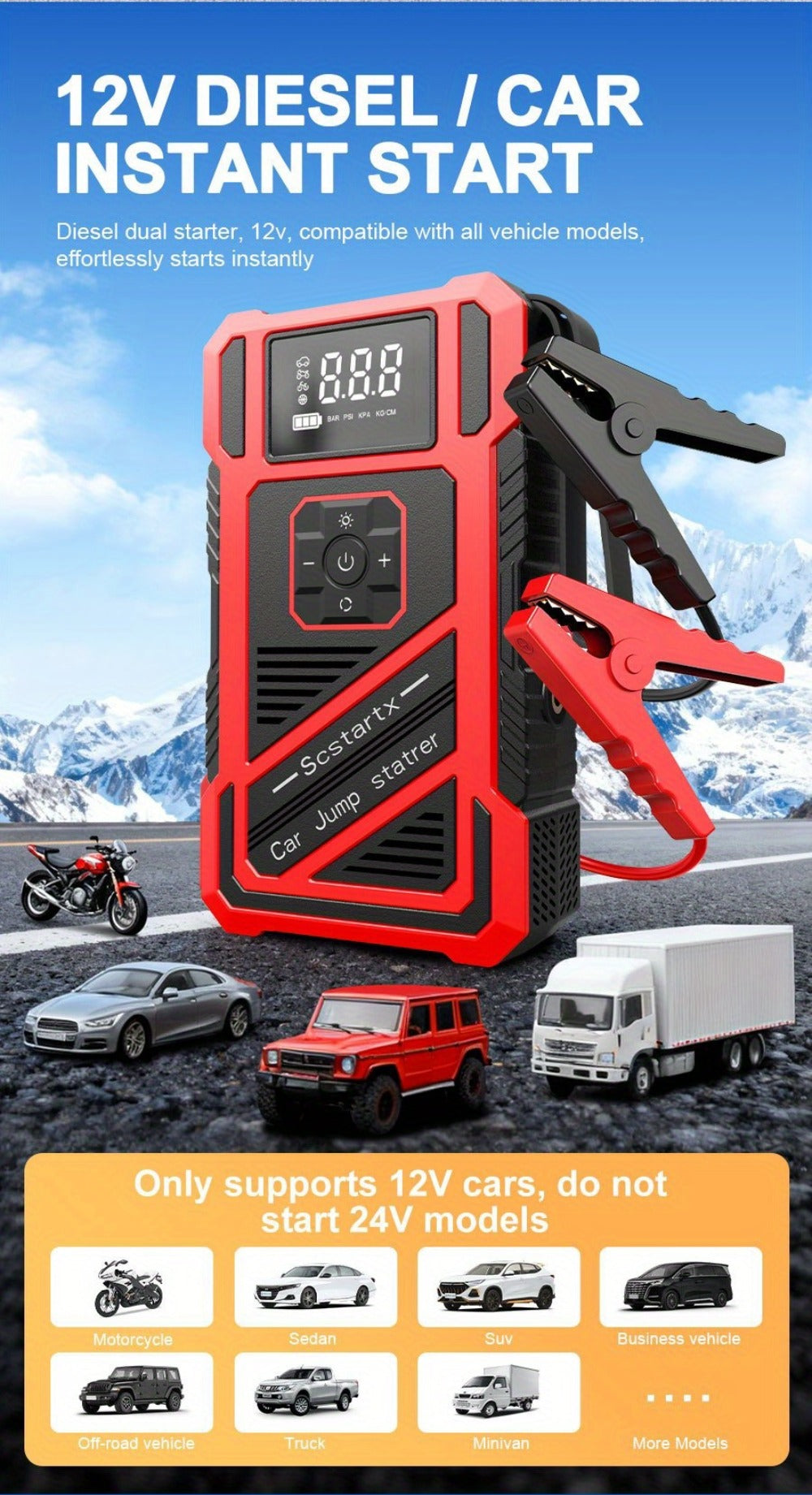 150PSI Portable Car Jump Starter product detail 14