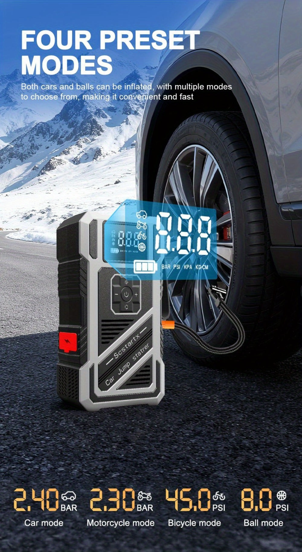 150PSI Portable Car Jump Starter product detail 17