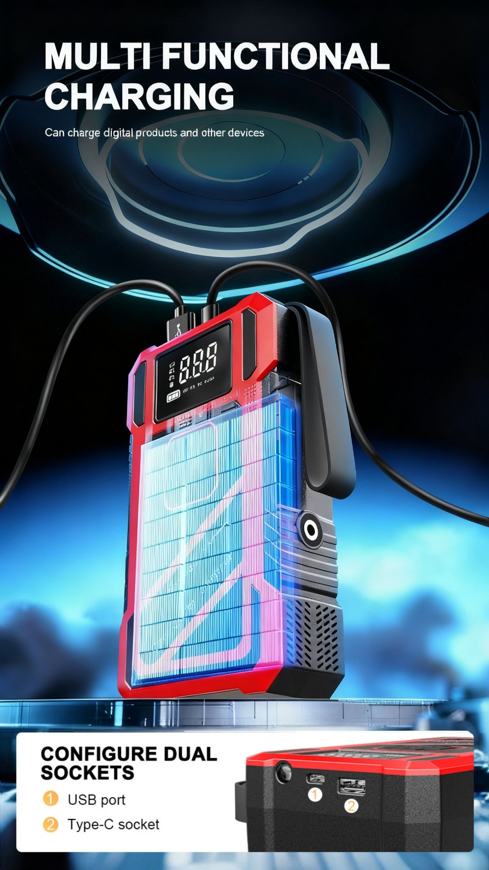 150PSI Portable Car Jump Starter product detail 20