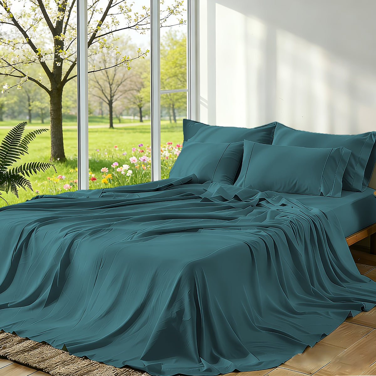 12-Colour 2000TC Bed Sheet Set – with Pillowcases – additional product view 32