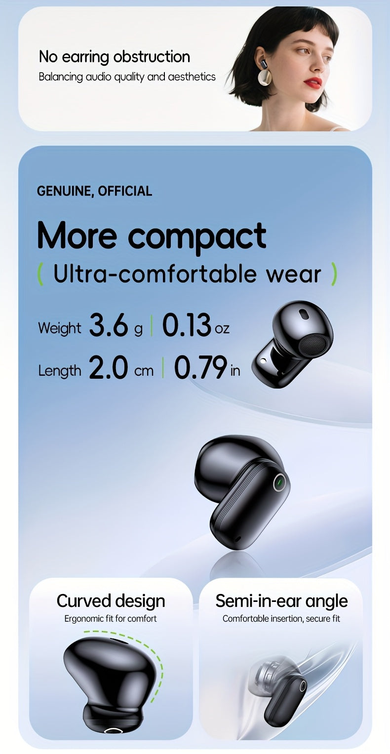 Acer OHR501 Wireless Audio Earbuds, Semi-In-Ear Design Noise Cancelling Headphones, HIFI Sound Quality Music Earphones, Headset for Commute And Fitness, Electronic Product with Touch Control And Voice Call Noise