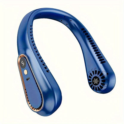 Bladeless Miracle Neck Fan - Portable, USB Rechargeable & 6-Speed Adjustable - Safe Super Tech For Outdoor Adventures With Digital Display