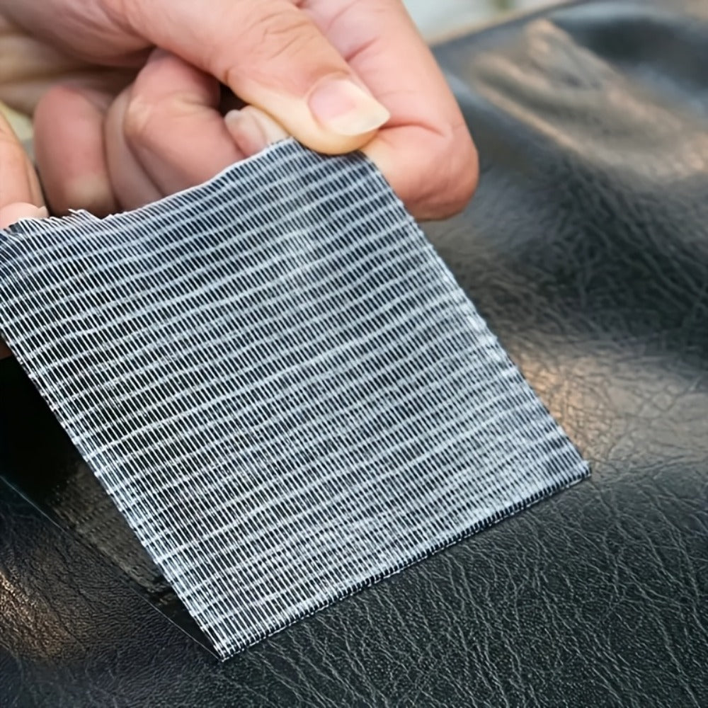 15m Self-Adhesive Faux Leather Repair Patch - Black – alternate design view