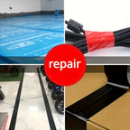 15m Self-Adhesive Faux Leather Repair Patch - Black – product detail angle
