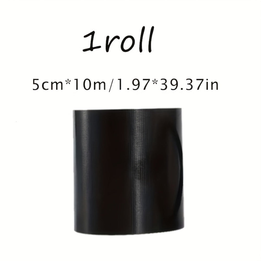 15m Self-Adhesive Faux Leather Repair Patch - Black – close-up product details