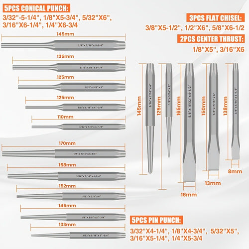 16-Piece Punch and Chisel Tool Set product detail 2