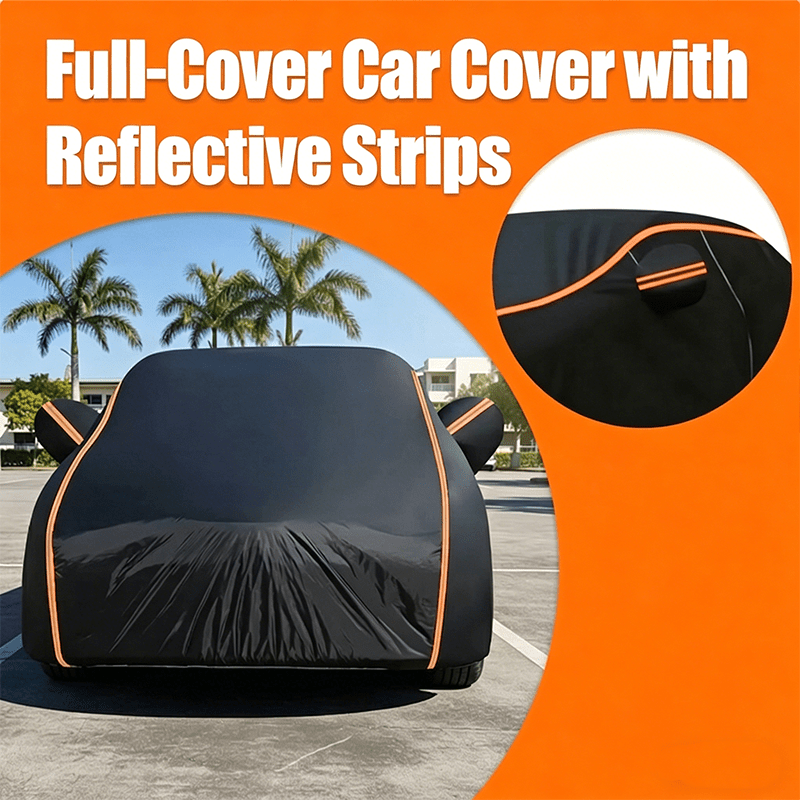Professional car cover set available in four precise sizes SUV-YL SUV-YXL Sedan-L Sedan-XL, crafted from high-strength 100% polyethylene tarpaulin material offering exceptional sturdiness and durability, complete waterproof protection layer effectively pr