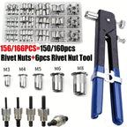 166-Piece Rivet Nut Tool Kit for home and workshop projects