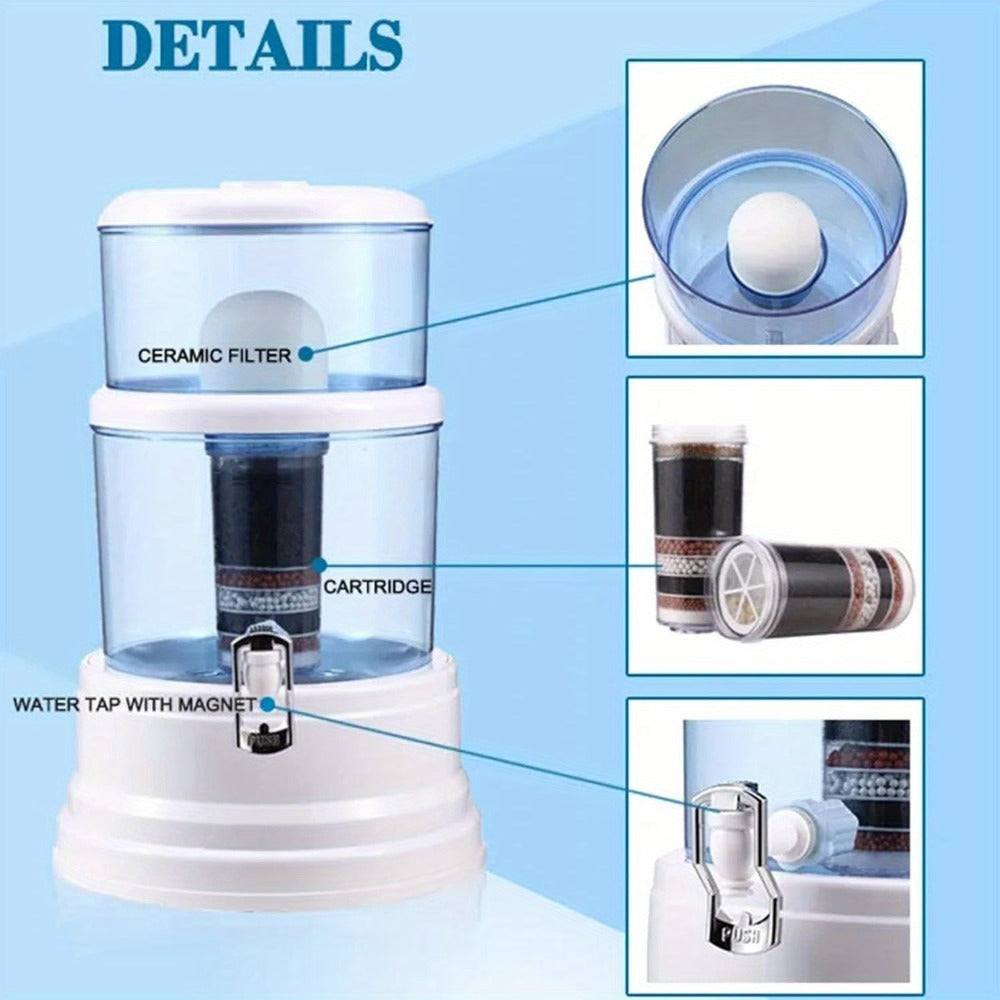 16L Ceramic Benchtop Water Filter - kitchen drinking water – alternate product view
