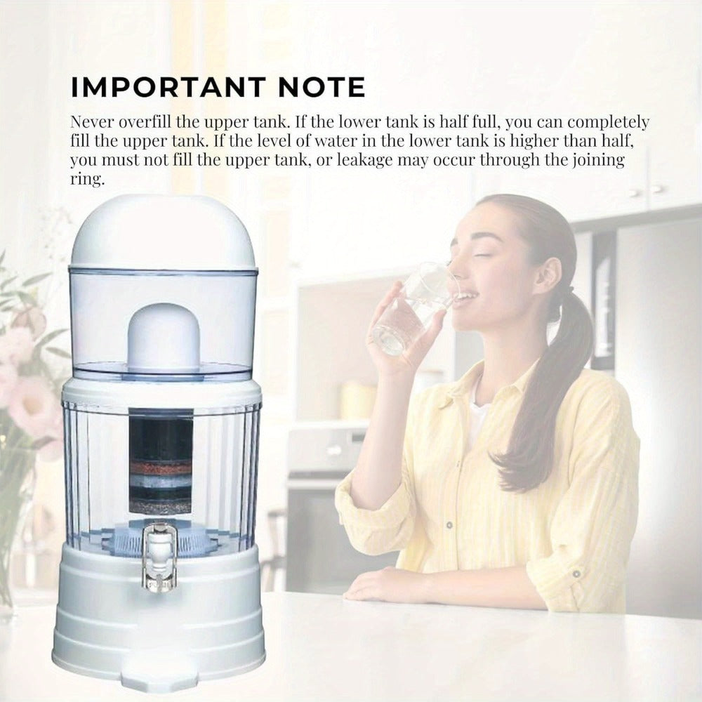 16L Ceramic Benchtop Water Filter - kitchen drinking water – product detail angle