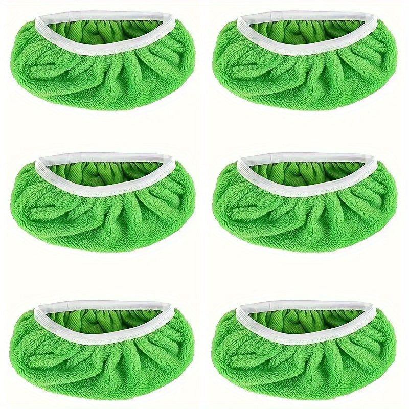 6pcs Washable & Reusable Mop Pads - High Absorption, Durable Flat Floor Cloths for Easy Cleaning, Wet and Dry Use