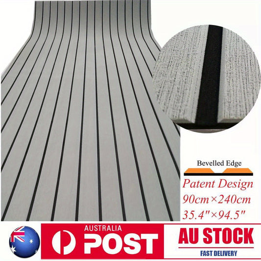 EVA Foam Boat Flooring Marine Teak Decking for Yacht Carpet, Light Grey, 90×240cm