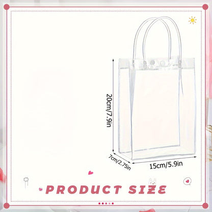 40pcs Clear Gift Bags with Handle, Transparent Plastic Gift Wrap Bag Bulk Reusable Clear Party Favor Goodie Bags for Boutique Wedding Birthday Baby Shower Mother'S Day