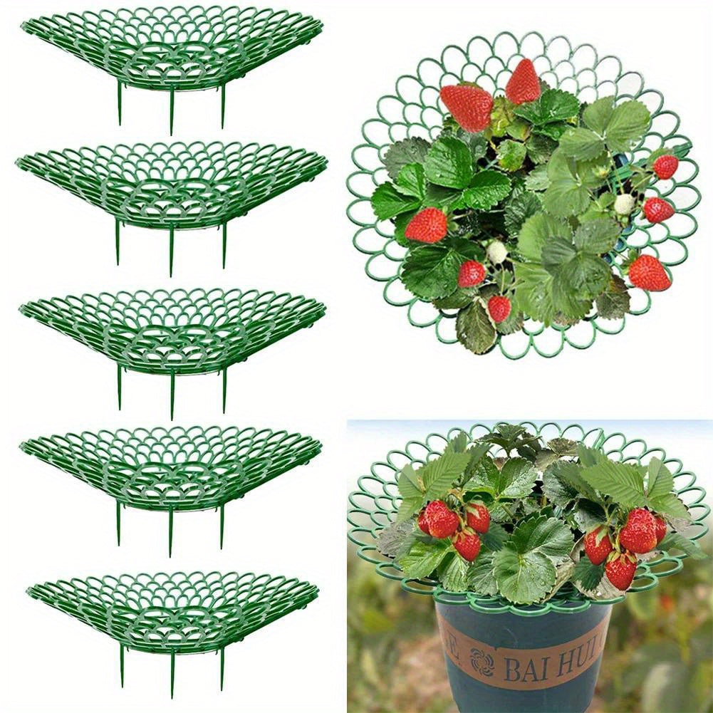 Strawberry Supports Strawberry Cage - 10/20Pcs with 3 Sturdy Legs - Weather Resistant Strawberry Protectors - Plastic Strawberry Plant Support for Keeping Clean Prevent Rotted ＆ Promote Air Circulation
