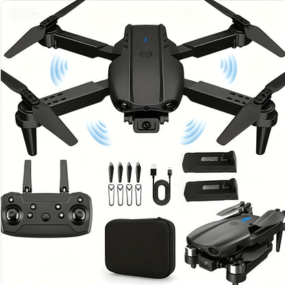 2026 NEW PRO MAX Foldable Drone with Dual Camera and 2 Batteries, 90° Adjustable Dual Cameras | One-Key Takeoff/Landing, Altitude Hold, 360° Stunt Roll, Beginner-Level Foldable RC; Wi-Fi Control, High-Definition Video Resolution, USB Charging