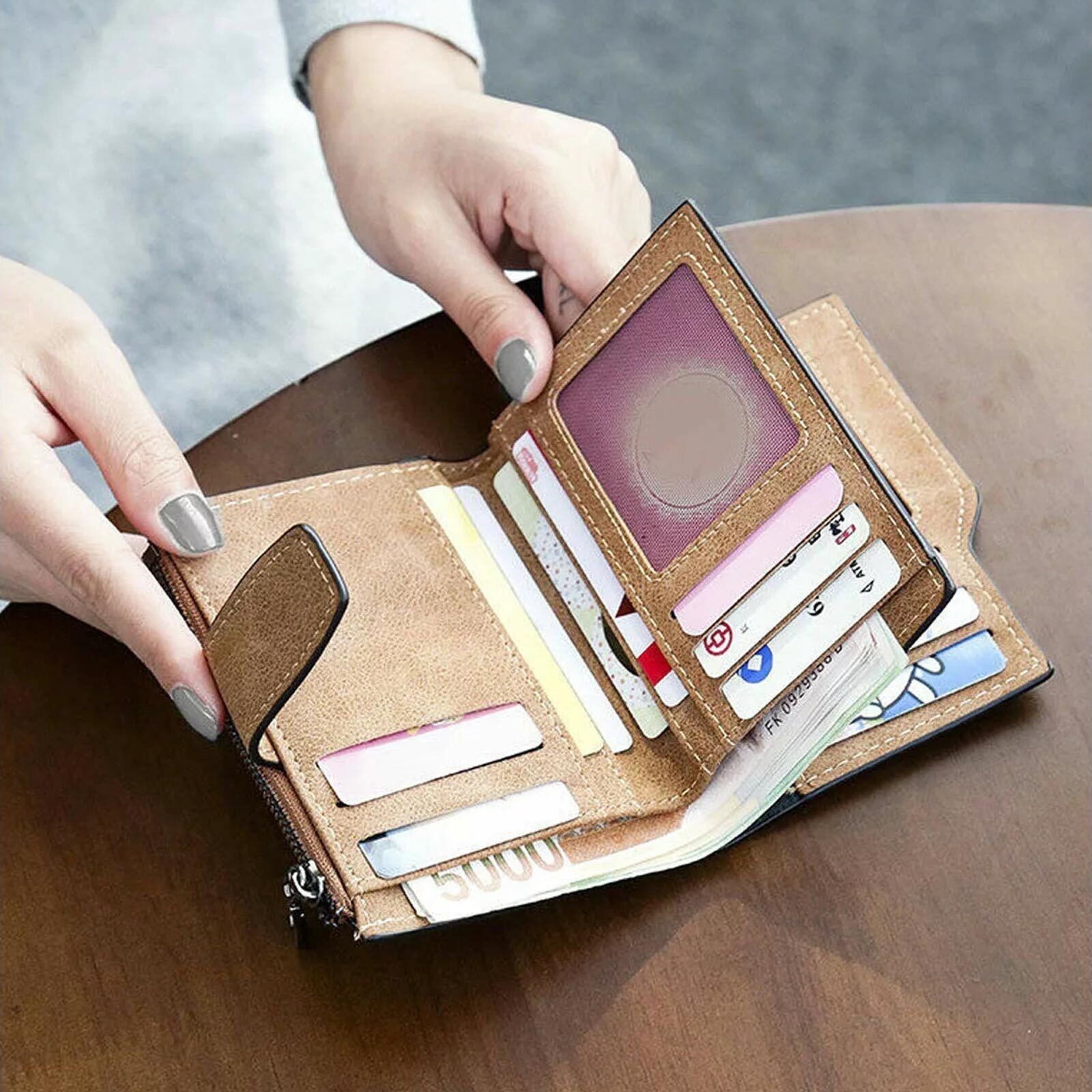 Wallet Short Small Coin Purse Ladies Folding Card Holder for Women