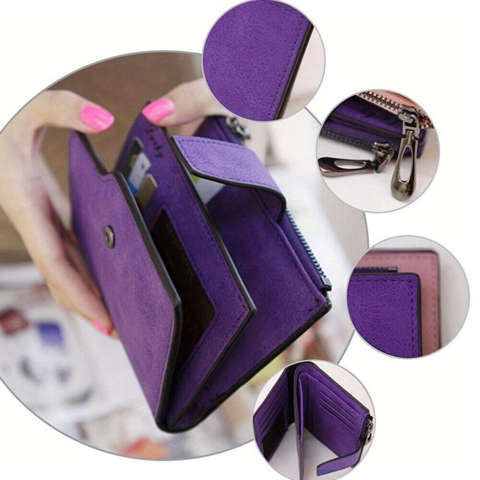 Wallet Short Small Coin Purse Ladies Folding Card Holder for Women