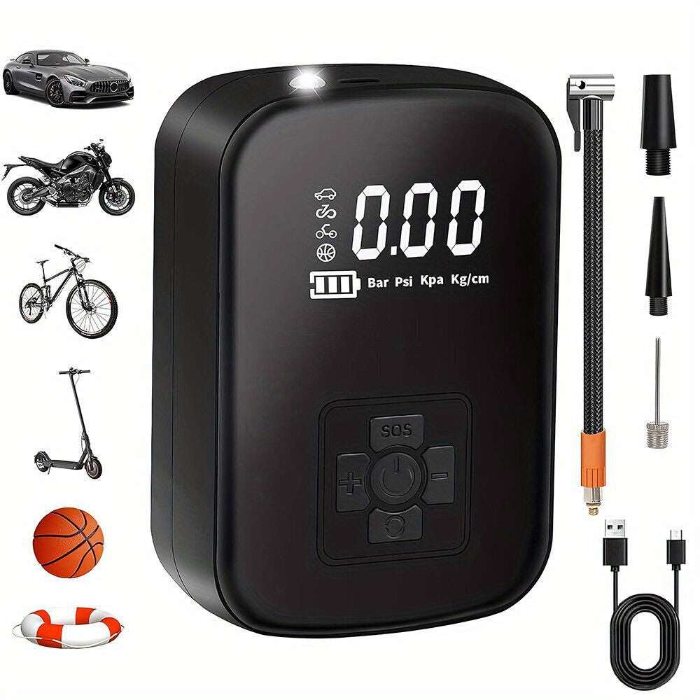 150 PSI Portable Auto Car Tire Pump Tyre Inflator Electric Air Pump Rechargeable
