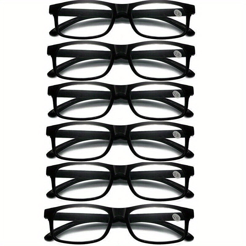 6pcs Men Reading Glasses, Women Reader Glasses, Presbyopia Glasses, Reading Amplifier