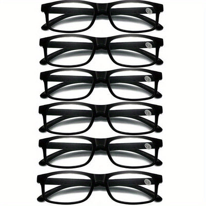 6pcs Men Reading Glasses, Women Reader Glasses, Presbyopia Glasses, Reading Amplifier