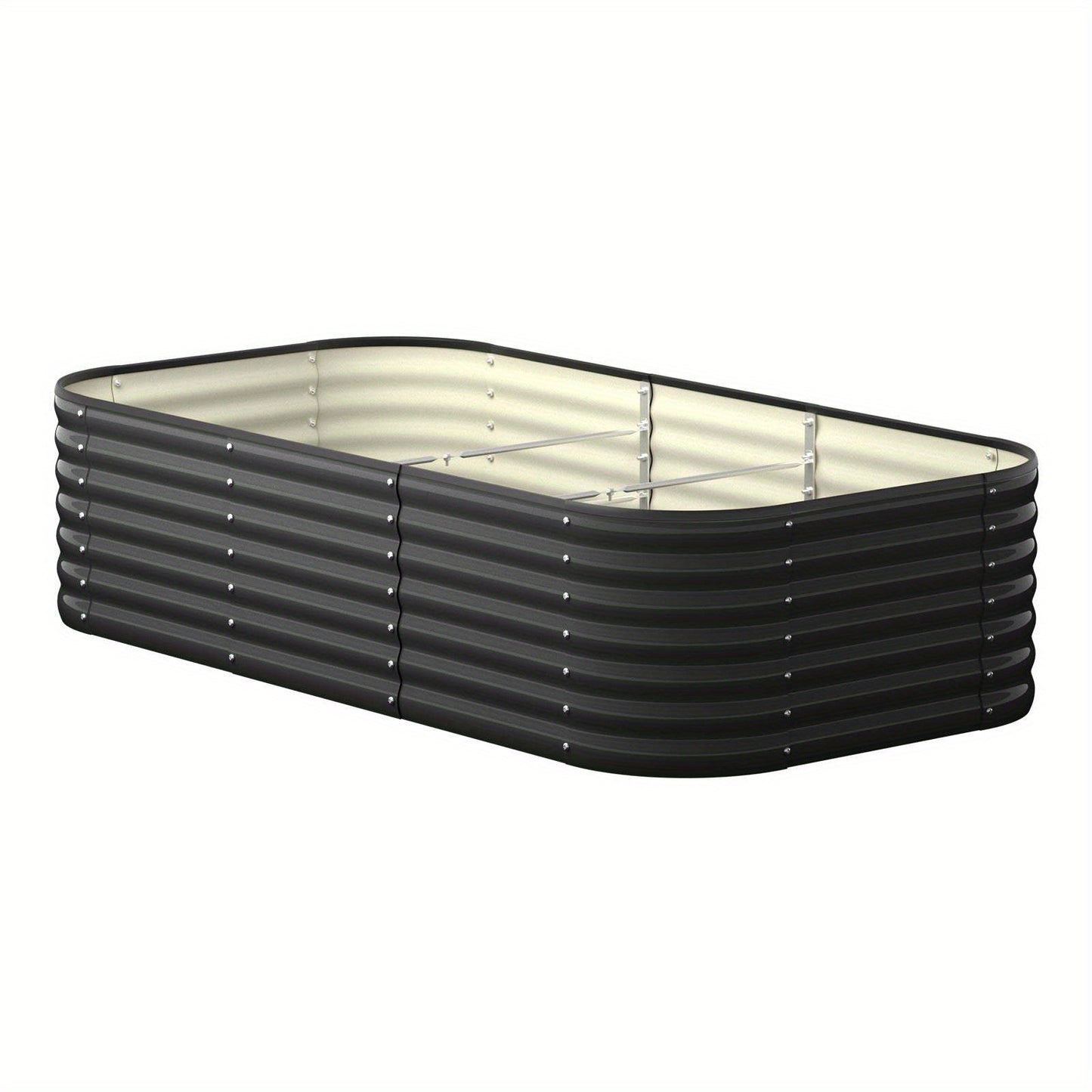 Raised Garden Bed - 9-IN-1 Modular Kit - Oval Planter - Galvanised Steel - 22.05inch