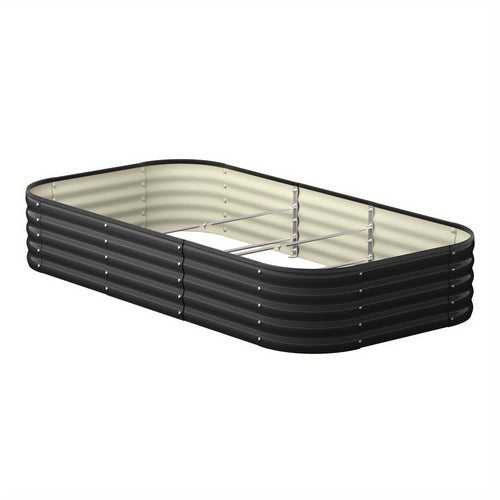 [Modular Garden Bed] 9-IN-1 Raised Garden Bed Modular Kit Planter Oval Galvanised Steel 15.75inch H