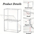 2pcs Luxury Handbag Display Box | Transparent Acrylic Stackable Storage Organizer with Magnetic Door for Handbag, Book, Purse, and Display | Brand: ybaymy