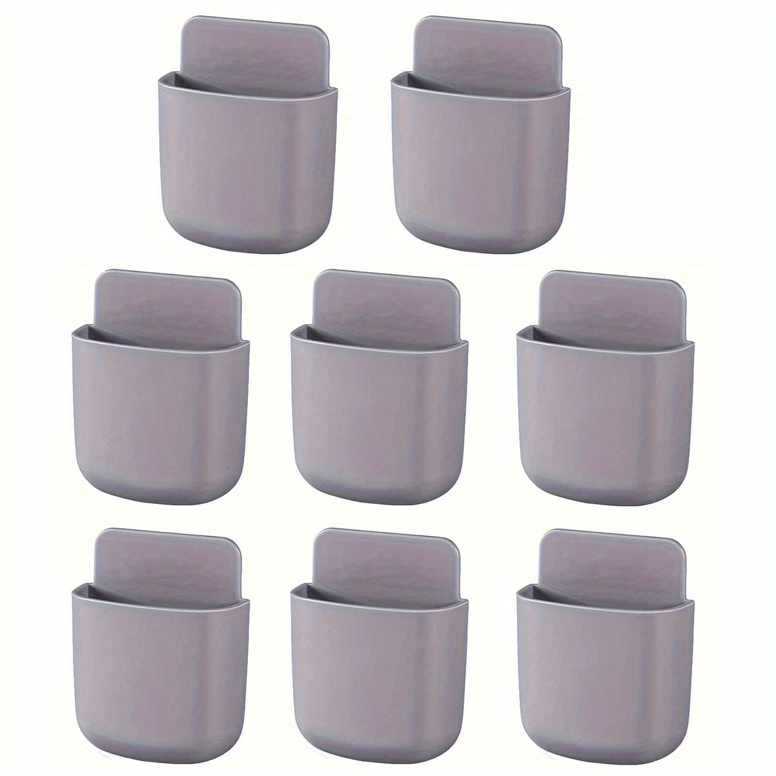 8pcs White Wall-Mounted Remote Control Holder Set - living rooms – additional product view 15
