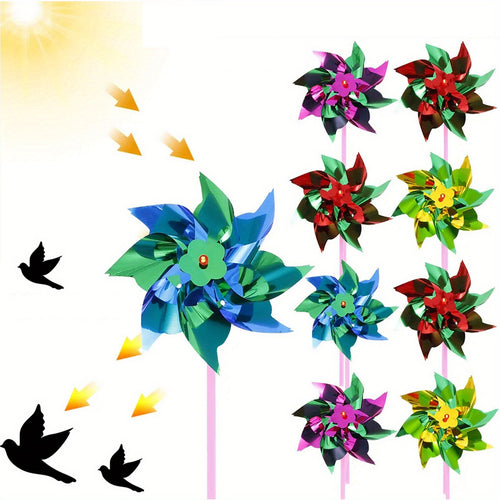50/110pcs Plastic Rainbow Pinwheel, Windmill Party Pinwheels DIY Pinwheels Set for Kids Toy Garden Lawn Party Decor It Needs to Be Assembled by Oneself.
