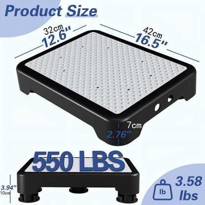 Heavy-Duty Adjustable Non-Slip Stepping Stool - Portable, Sturdy Polypropylene with Anti-Slip Rubber Mat, Ideal for Cars, Beds, Doors, Stairs & Bathrooms - Indoor/ Outdoor Use, Easy Storage, Mobility Aids, Daily Necessities