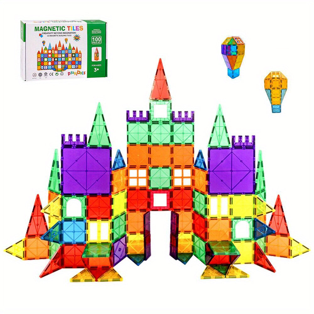 120/100/60pcs Kids Magnetic Tiles Blocks Building Educational Toys Child Gift