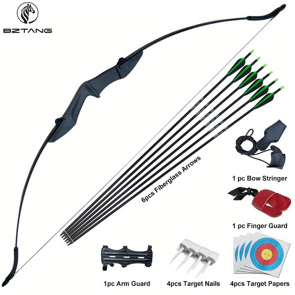 HX Recurve Bow Set 13.61KG/ 18.14KG Professional Hunting Bow And Arrow for Shooting Practice Arrows Accessories Right/ Left Hand