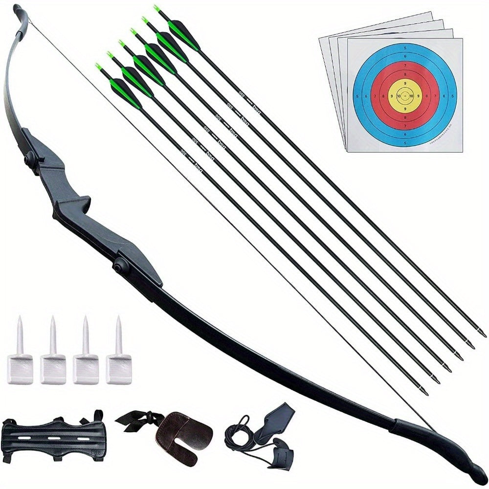 HX Recurve Bow Set 13.61KG/ 18.14KG Professional Hunting Bow And Arrow for Shooting Practice Arrows Accessories Right/ Left Hand