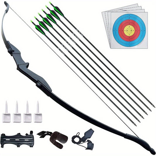 HX Recurve Bow Set 13.61KG/ 18.14KG Professional Hunting Bow And Arrow for Shooting Practice Arrows Accessories Right/ Left Hand