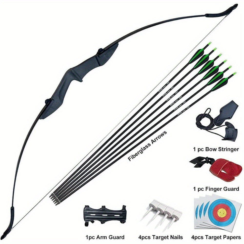 HX Recurve Bow Set 13.61KG/ 18.14KG Professional Hunting Bow And Arrow for Shooting Practice Arrows Accessories Right/ Left Hand