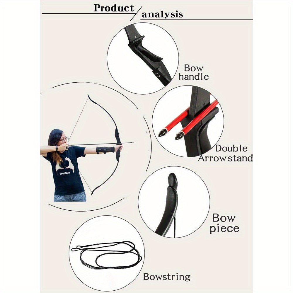 HX Recurve Bow Set 13.61KG/ 18.14KG Professional Hunting Bow And Arrow for Shooting Practice Arrows Accessories Right/ Left Hand