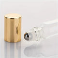 60Pcs 10ML Essential Oil Roller Bottles Clear Glass Roll on Bottles Travel Size Empty Refillable Bottles for Essential Oils Perfume Clear Glass Roll On Bottles THICK Metal Roller Ball Essential Oils