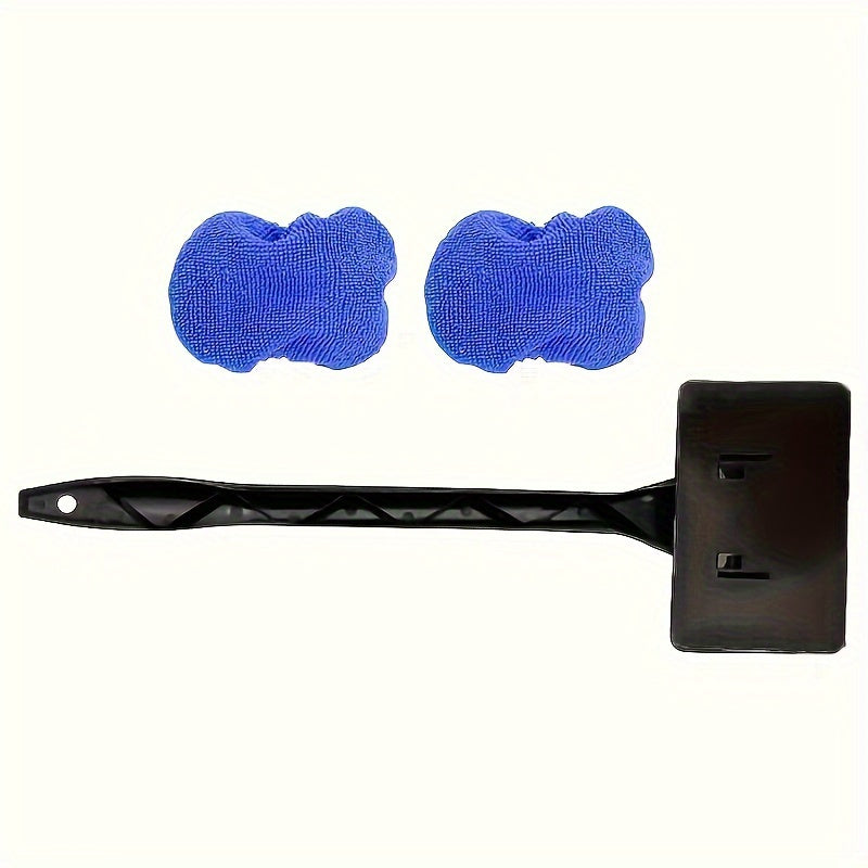 1 Set, Premium Car Window Brush with 2 Replaceable Covers - Effective Dust Removal, Anti-Fogging, and Streak-Free Cleaning - Auto Interior Windshield Wiper, Glass Cleaning, and Car Washing - Essential Cleaning Supplies and Tool for a Sparkling Ride