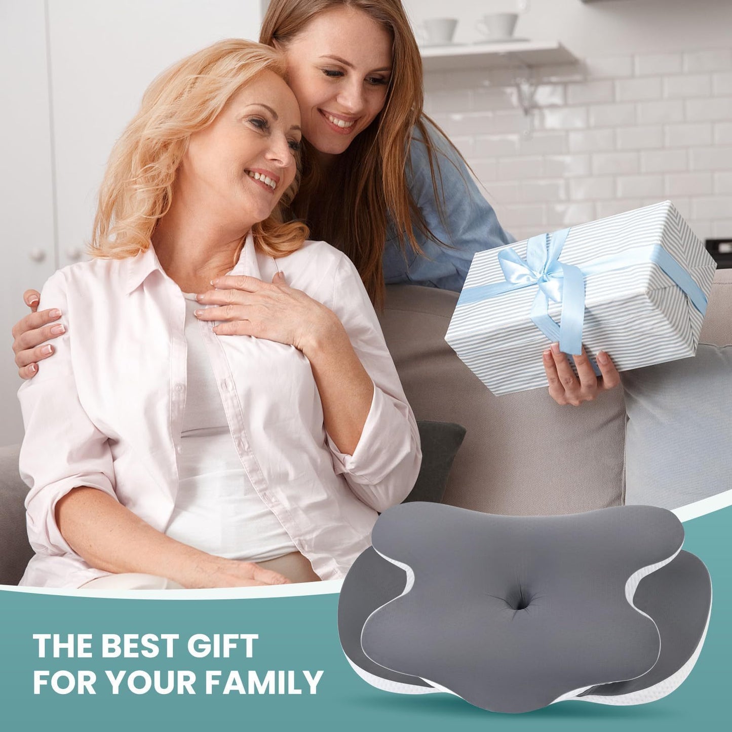 1pc Memory Foam Pillow for Neck - Cooling Ice Cover & Dual-Height Support, Cervical Spine Alignment for Side/Back/Stomach Sleepers, -Grade Bed Pillow with Ice Shell Case (Machine Washable), Neck Pillow, Neck Pillow Travel, Cervical Neck Pillow, Side