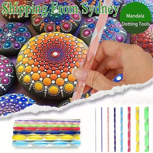 32pcs for Mandala Dotting Tools for Rock Painting Kit Dot Art for Rock Pen Paint Set for Painting, Mandala Stencils, Acrylic Paints, Dotting Tools for Painting for Rocks - Mandala Dot Art Kit for Adults