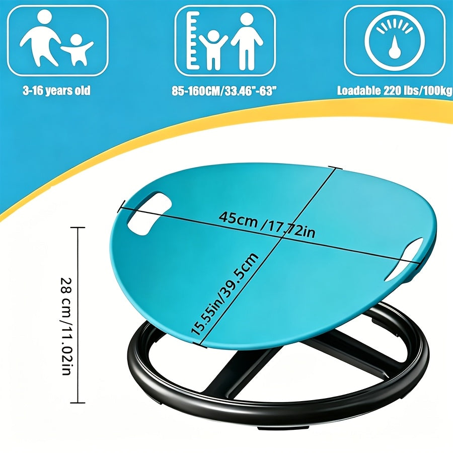 Swivel Sensory Chair Compatible for ADHD/Special Needs - Interactive Sensory Play Chair with Safety Handle, Anti-Slip Base & Oval Eggshell Design - Balance & Coordination Improvement (Assembly Required)