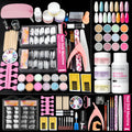 COSCELIA Acrylic Powder Set White Nude Dark Pink 3 Colorls Acrylic Powder Kit Nail Lamp Acrylic Manicure Set Gel Nail Polish Top Base Coat Acrylic Nail Manicure Suitable For Beginners Ith Naked Color