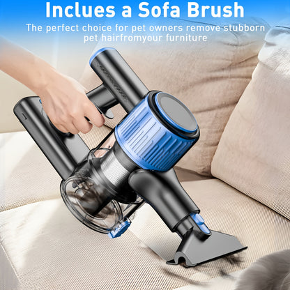 Cordless Vacuum Cleaner, 45KPa Powerful Cordless Vacuum Cleaner, 2200-2500mAh,, Anti-Tangle FloorBrush, 8-in-1 Vacuum Cleaners for Home, Lightweight Powerful Stick Vacuum Cleaner, Rechargeable Vacuum for Carpet, Pet Hair, Tile