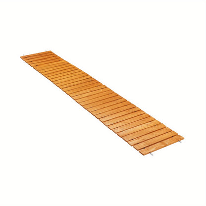 Livsip Garden Wooden Pathway 243.84cm Straight Roll-Out Wood Walkway Outdoor Backyard