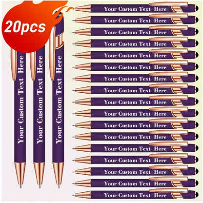 20pcs Ballpoint Pen Custom | 0.7mm&2-in-1 Touchscreen Pen | Personalized Engraved Pen Bulk | Office Supplies | School Supplies | Birthday Gift | Fathers Day Gift