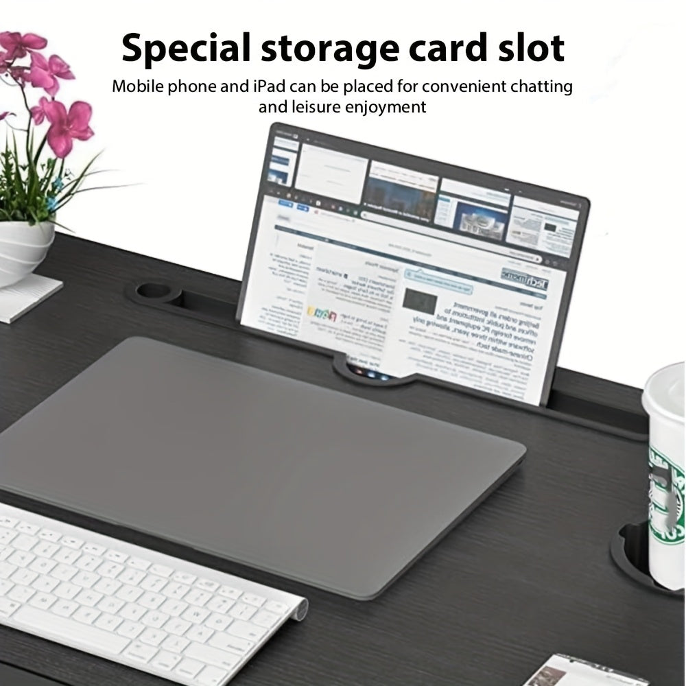 Foldable Laptop Table, Portable Lap Desk Bed Table Tray, Laptop Stand with Cup Holder And Tablet Slot And Lifting Handle for Working Writing Drawing And Eating