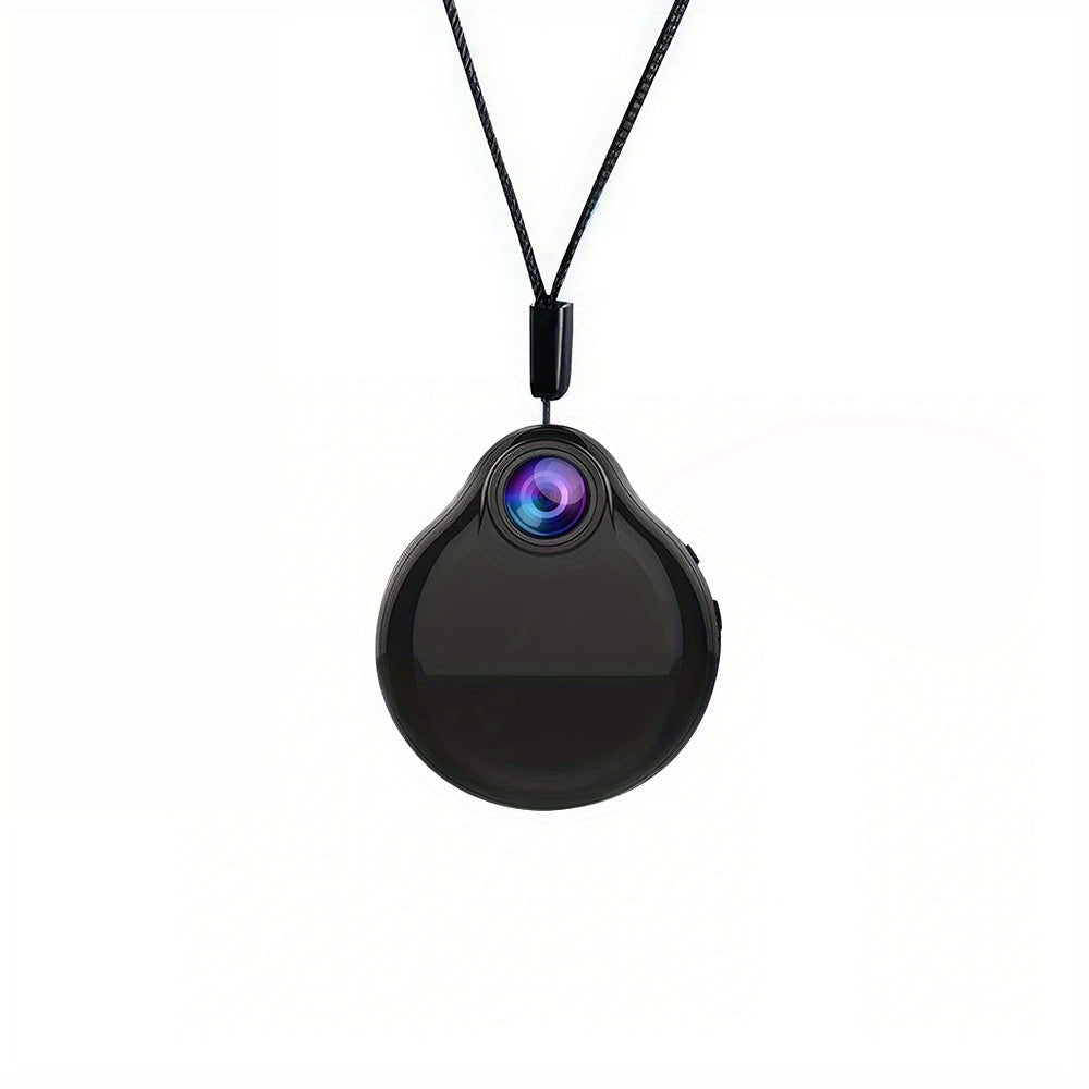 HD Wearable Mini Camera Necklace - WiFi Enabled, Night Vision, Motion Detection Security Cam for Home, Office & Store Use
