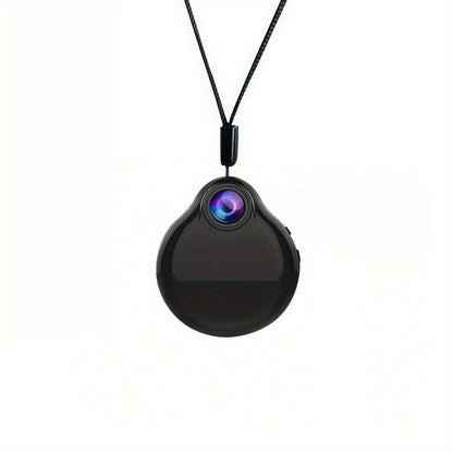 HD Wearable Mini Camera Necklace - WiFi Enabled, Night Vision, Motion Detection Security Cam for Home, Office & Store Use