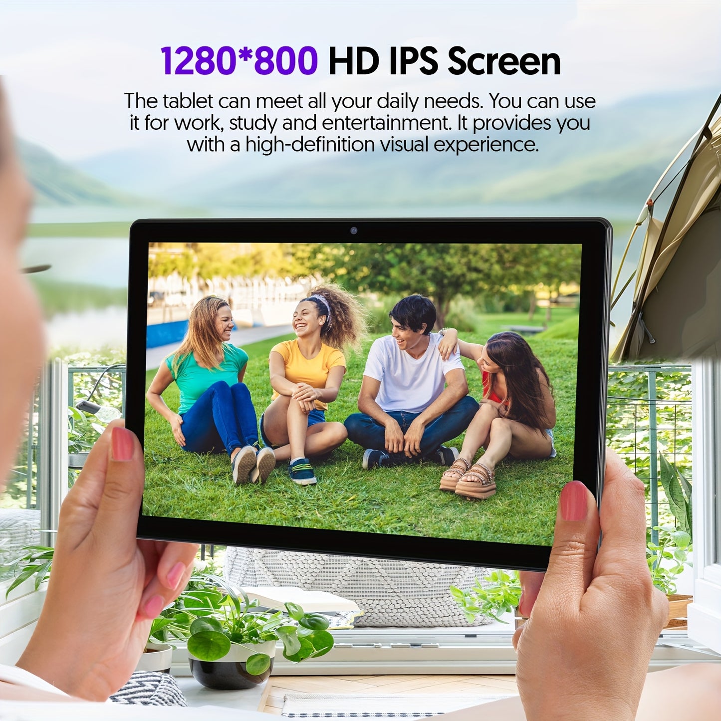 2026 Android 15 2-in-1 Tablet PC, With Keyboard, Quad-core Processor, 10-inch HD IPS Screen, 12 (3+9) GB RAM + 64GB ROM + 1TB Expandable Storage, 6000mAh Battery, 5G+2.4G WiFi, 1280*800 HD Display, 2MP+8MP Dual Cameras, Includes Case, Stylus