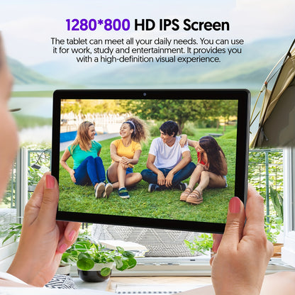 2026 Android 15 2-in-1 Tablet PC, With Keyboard, Quad-core Processor, 10-inch HD IPS Screen, 12 (3+9) GB RAM + 64GB ROM + 1TB Expandable Storage, 6000mAh Battery, 5G+2.4G WiFi, 1280*800 HD Display, 2MP+8MP Dual Cameras, Includes Case, Stylus